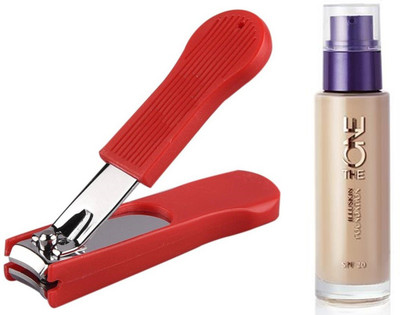 

Oriflame Sweden The ONE IlluSkin Foundation (Olive Beige - 30601) With Nail Cutter(Set of 2)