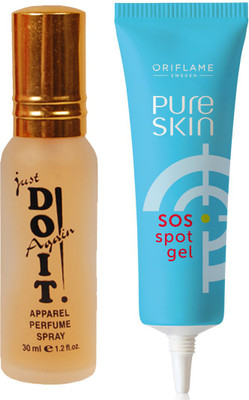 

Oriflame Sweden Pure Skin SOS Spot Gel 6ml (32651) With Just Doit Perfume 30ml(Set of 2)