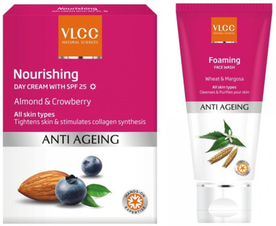 

VLCC Anti Ageing Combo ( Face Wash+Day Crème )(Set of 2)