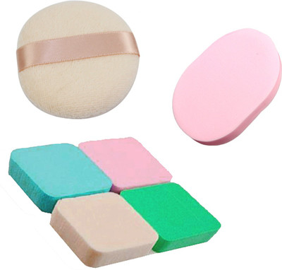 

LUV-LI PROFESSIONAL MAKEUP TOOLS 6 PIECES COMBO (4 MAKEUP PUFF, 1 POWDER PUFF, 1 SPONGE)(Set of 6)
