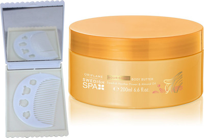 

Oriflame Sweden BODY CARE Nourishing Body Butter 200ml (30838) With Comb Mirror Set(Set of 3)