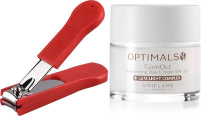Oriflame Sweden Optimals Even Out Day Cream SPF 20 50ml (32479) With Nail Cutter(Set of 2) available at flipkart for Rs.699