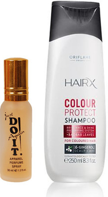

Oriflame Sweden HairX Colour Protect Shampoo 250ml (26666) With Just Doit Perfume 30ml(Set of 2)