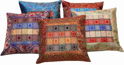 

Gurukripa Shopee Embroidered Cushions & Pillows Cover(Pack of 5, 16 cm*16 cm, Multicolor)