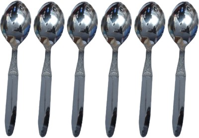 KUBER INDUSTRIES Stainless Steel Table Baby Spoon Set of 6 Pcs (16 Cm) (SP04) Steel Cutlery Set(Pack of 6)