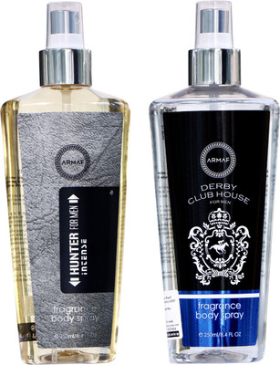 

Armaf HUNTER INTENCE AND DERBY CLUB HOUSE Body Spray - For Men(500 ml, Pack of 2)