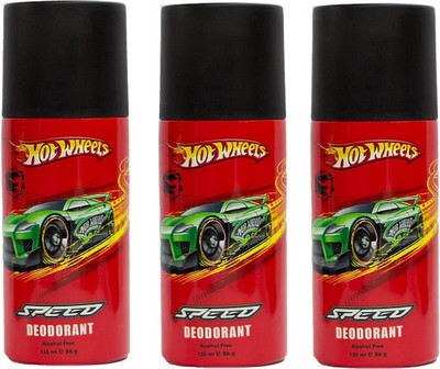 

Hot Wheels Speed Deodorant Pack of 3 Combo (150ML each) Deodorant Spray - For Men(450 ml, Pack of 3)