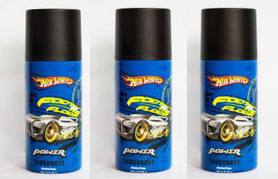 

Hot Wheels Power Deodorant Pack of 3 Combo (150ML each) Deodorant Spray - For Men(450 ml, Pack of 3)