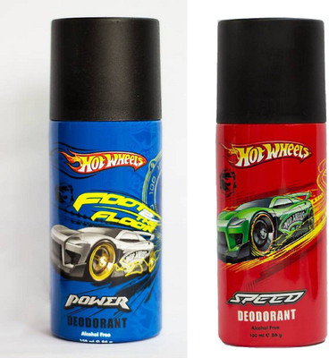 

Hot Wheels Power and Speed Deodorant Pack of 2 Combo (150ML each) Deodorant Spray - For Men(300 ml, Pack of 2)