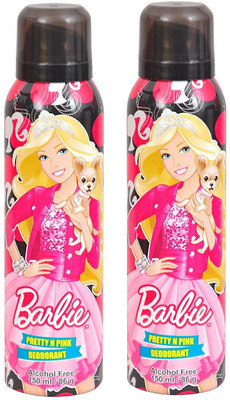

Barbie Pretty N Pink Deodorant Combo Pack of 2 (150ML each) Deodorant Spray - For Women(300 ml, Pack of 2)