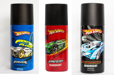 

Hot Wheels Power, Speed & Performance Deodorant Pack of 3 Combo (150ML each) Deodorant Spray - For Men(450 ml, Pack of 3)
