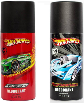 

Hot Wheels Speed and Performance Deodorant Pack of 2 Combo (150ML each) Deodorant Spray - For Men(300 ml, Pack of 2)