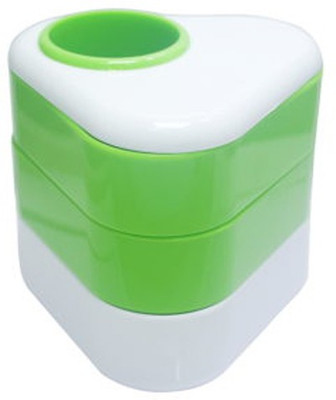 

econ 3 Compartments plastic pen stand(Green)