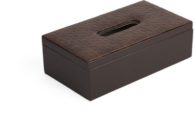 

Three sixty 1 Compartments Leather Tissue box(Brown)