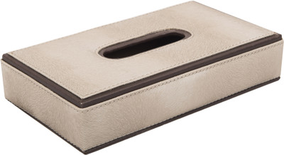 

Three Sixty 1 Compartments Leather Tissue Box(Cream)