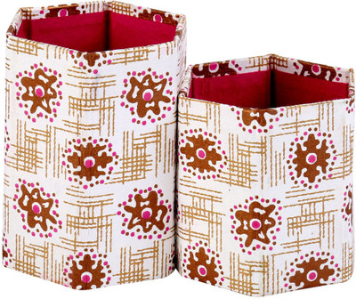 

Rajrang 2 Compartments Cardboard Paper Pen Holder(White)