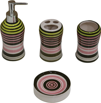 The Art Affair Ceramic Bathroom Set(Pack of 4)