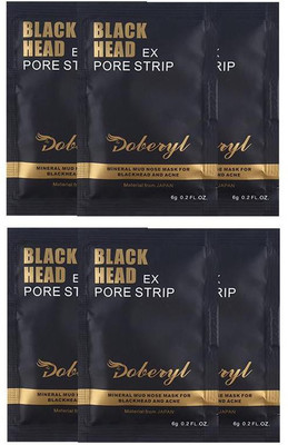 

Doberyl EX Pore Strip Facial Blackhead Remover Mineral Mud (6 Pack 36G)(36 g)