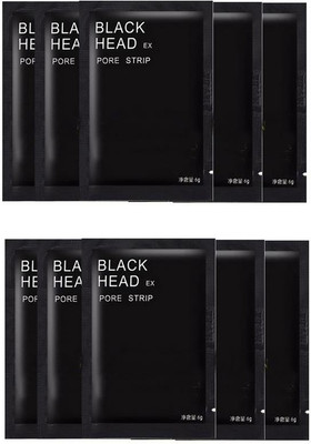 

GutarGoo Charcoal Carbon Peel Off Diy Purifying Black Mask For Blackhead Whitehead Pores Face Nose For Unisex(10 pack, 60g)(60 g)