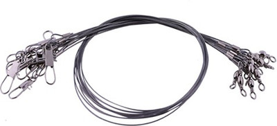 

Hunting Hobby Fishing Leader Wire, Anti-Bite, Wire Trace Lure With Snap Link Swivel Size 24 inch,12pc Fly Fishing Barrel Swivel(Line Clip Included, Set of 12)