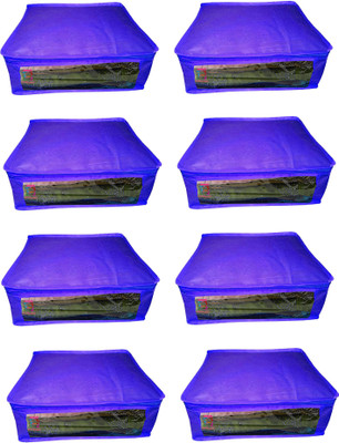 

Atorakushon new and modern stylish dresses covers Non Woven Saree wardrobe orgniser, cover / Wedding Gift, Regular Clothes Bag, Vanity pouch, Set Of 8 (Blue) at8 pcs Sari Small Non woven Blue(Blue)