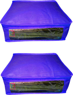 

Atorakushon new and modern stylish dresses covers Non Woven Saree wardrobe orgniser, cover / Wedding Gift, Regular Clothes Bag, Vanity pouch, Set Of 2 (Blue) at2 pcs Sari Small Non woven Blue(Blue)