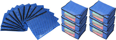 

Kuber Industries Designer Saree Cover Combo 6 Pcs Set And Single Packing Saree Cover 12 Pcs Set (Blue) COMBHATHKADI04(Blue)