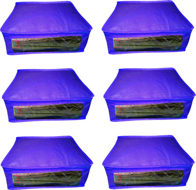 

Atorakushon new and modern stylish dresses covers Non Woven Saree wardrobe orgniser, cover / Wedding Gift, Regular Clothes Bag, Vanity pouch, Set Of 6 (Blue) at6 pcs Sari Small Non woven Blue(Blue)