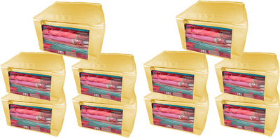 

Atorakushon new and modern stylish dresses covers Non Woven Saree wardrobe orgniser, cover / Wedding Gift, Regular Clothes Bag, Vanity pouch, Set Of 10 (creem) at big Non woven saree 10pcs Creem(creem)