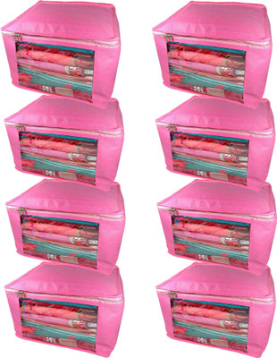 

Atorakushon new and modern stylish dresses covers Non Woven Saree wardrobe orgniser, cover / Wedding Gift, Regular Clothes Bag, Vanity pouch, Set Of 8 (Pink) at big Non woven saree 8pcs pink(Pink)