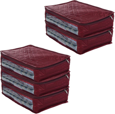 Indi Bargain Satin Designer Petticoat Cover Set of 5(Maroon)