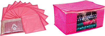 

Kuber Industries Designer Cotton Saree Cover And Single Packing Saree Cover 12 Pcs Set (Pink) COMBHATHKADI32(Pink)