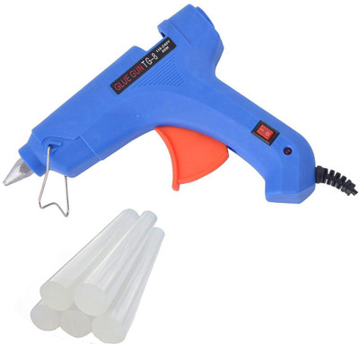 

OKASTA | 80 Watt | HIGH QUALITY |Leak Proof|With 5 STICK Heavy Hot Melt Glue Gun (Multi Color ) For Quick Repairs, Paper & Cloth High-Tech Professional Electronic Standard Temperature Corded Glue Gun(11 mm)