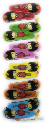 

Khubsurat Tic-Tac Hair Clips for Kids, Caroon Character Girls printed on soft foam with Metal Base, 6 Pairs (12 Pcs), Mix Color Tic Tac Clip(Multicolor)