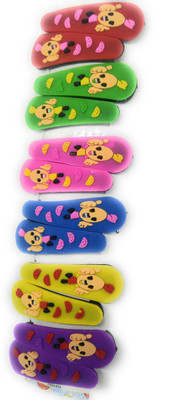 

Khubsurat Tic-Tac Hair Clips for Kids, Cartoon Character on Silicon with Metal Base, 6 Pairs (12 Pcs), Mix Color, Smooth Finish Tic Tac Clip(Multicolor)