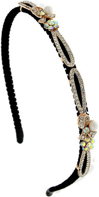 

Anuradha Art Jewellery Hair Band Hair Band(Gold, Black)