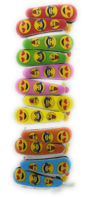 

Khubsurat Tic-Tac Hair Clips for Kids, Funny Characters printed on soft foam with Metal Base, 6 Pairs (12 Pcs), Mix Color Tic Tac Clip(Multicolor)