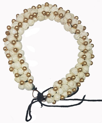 

Confidence New Style Bridal Flower Hair Gajra (Veni) Accessories For Wedding Women & Girls (White / Golden Beads, Gajra) Hair Chain(White, Gold)