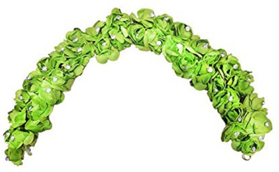 Confidence Artificial Flowers For Bun Decoration (Green) Hair Chain(Green)