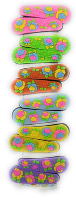

Khubsurat Tic-Tac Hair Clips for Kids, Flower Theme on Silicon with Metal Base, 6 Pairs (12 Pcs), Mix Color, Smooth Finish Tic Tac Clip(Multicolor)