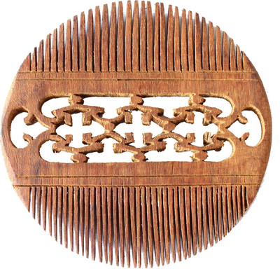

Be You Attractive Vintage Look Elephant Designe Hand Carved Sheesham Wooden Hair Comb (Kanghi)