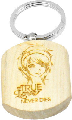 

Faynci TRUE Love NEVER DIES Engraved Handcrafted Wooden Key Chain