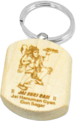 

Faynci Jay Hanuman Gyan Gun Sagar Engraved Handcrafted Wooden Key Chain
