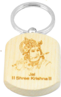 

Faynci Bal Krishna with Basuri Engraved Handcrafted Wooden Key Chain