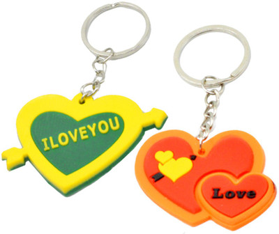 

Faynci Love Theme I Love you Couple Multicolor Rubber Key Chain