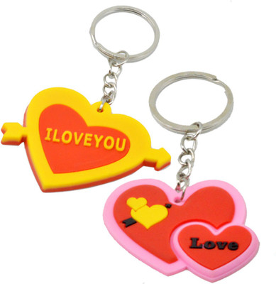 

Faynci Love Style I Love you Couple Multicolor Rubber Key Chain