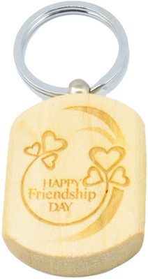 

Faynci Friendship Day Gift Engraved Handcrafted Wooden Key Chain