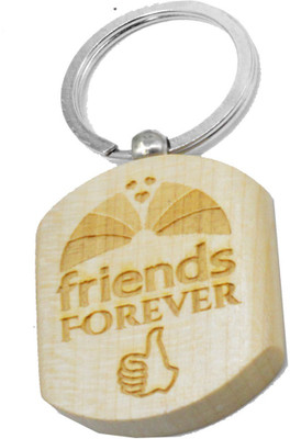 

Faynci Friends Forever Engraved Handcrafted Wooden Key Chain