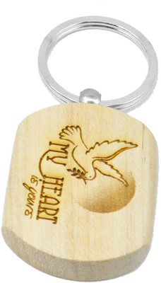 

Faynci My Heart is Your Engraved Handcrafted Wooden Key Chain