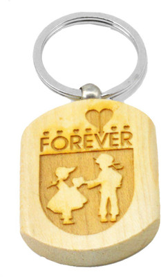 

Faynci Love Forever for him and her Engraved Handcrafted Wooden Key Chain